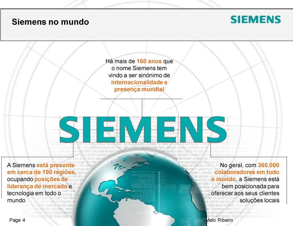 ocupando posições de liderança de mercado e tecnologia em todo o mundo No geral, com 360.