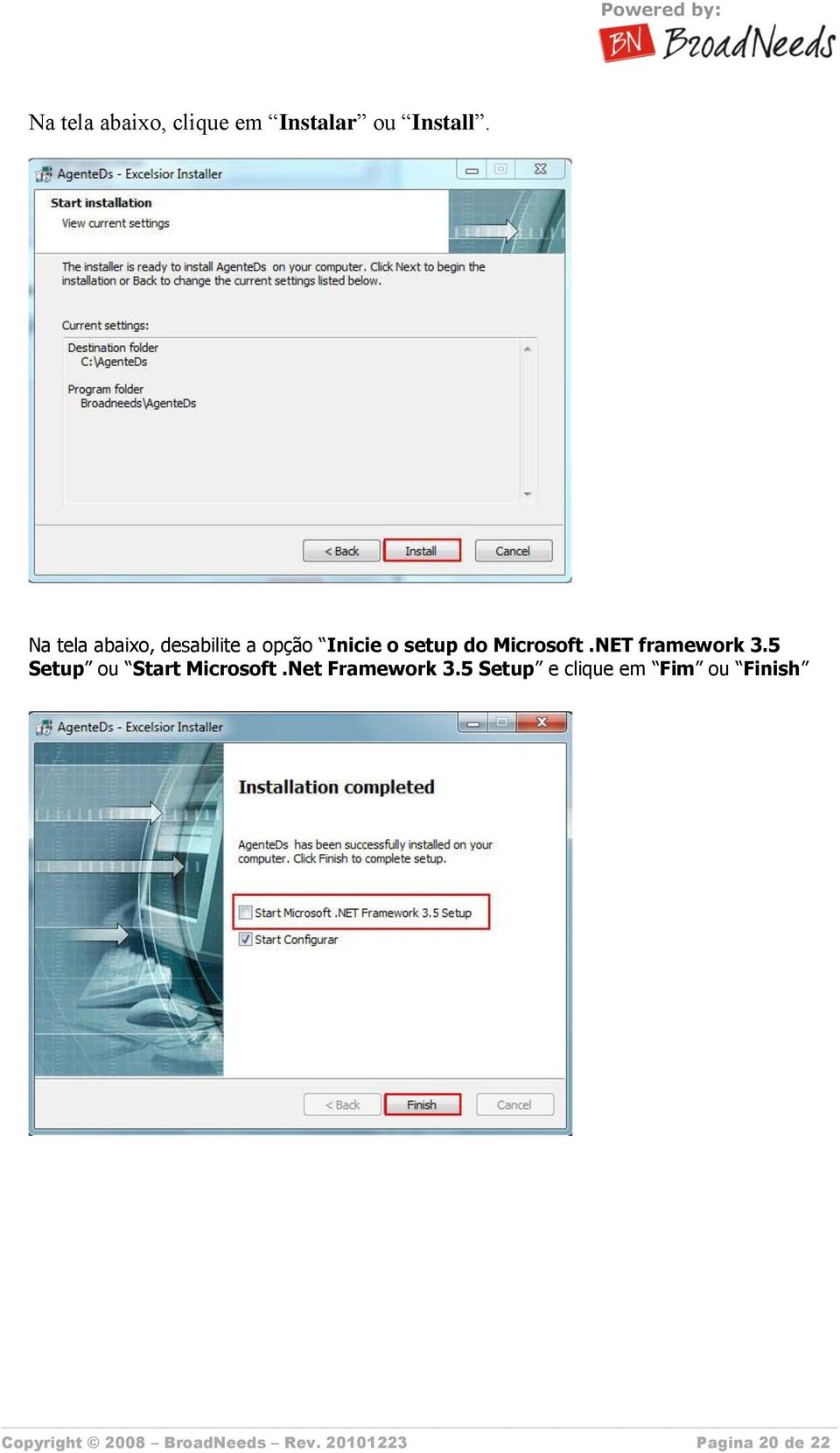 NET framework 3.5 Setup ou Start Microsoft.Net Framework 3.