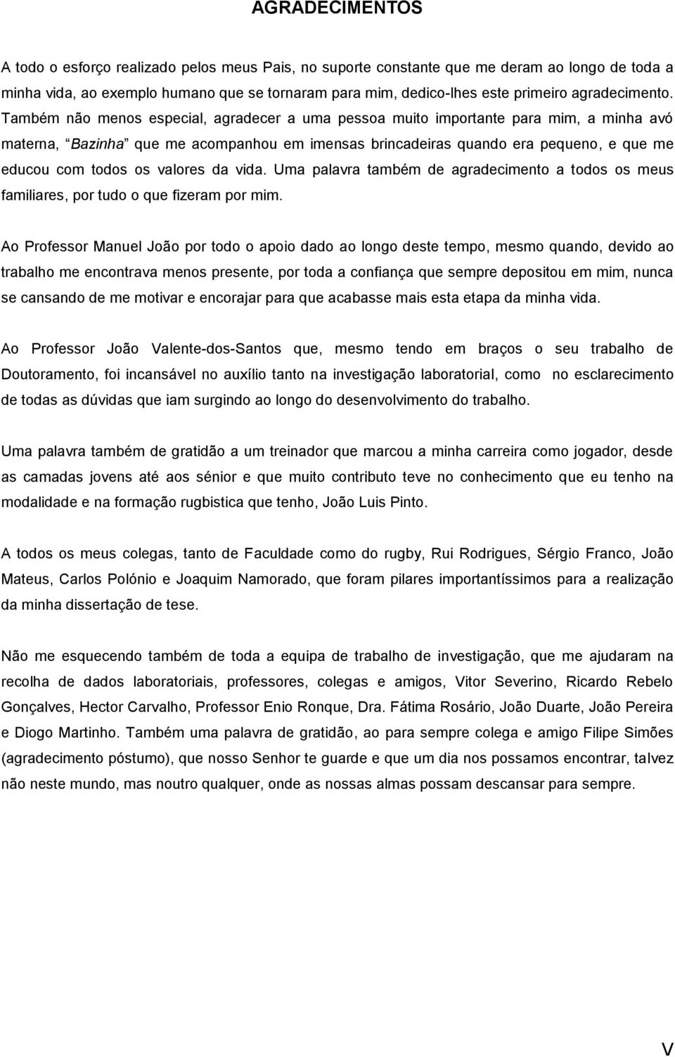 Também não menos especial, agradecer a uma pessoa muito importante para mim, a minha avó materna, Bazinha que me acompanhou em imensas brincadeiras quando era pequeno, e que me educou com todos os