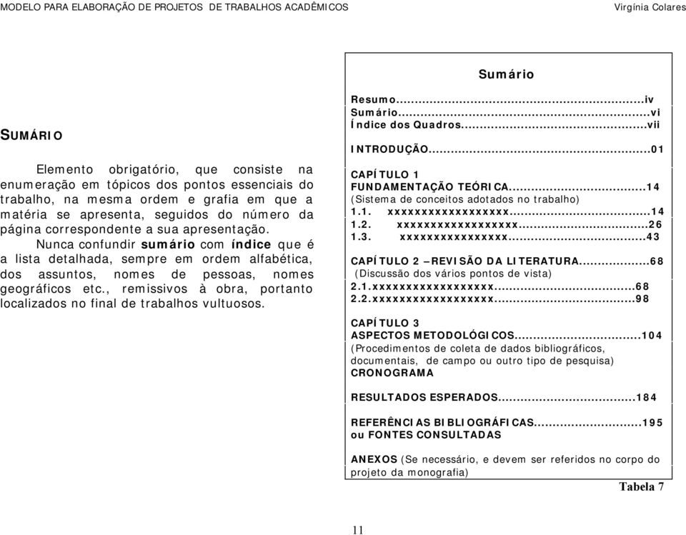 , remissivos à obra, portanto localizados no final de trabalhos vultuosos. Resumo...iv Sumário...vi Índice dos Quadros...vii INTRODUÇÃO...01 CAPÍTULO 1 FUNDAMENTAÇÃO TEÓRICA.