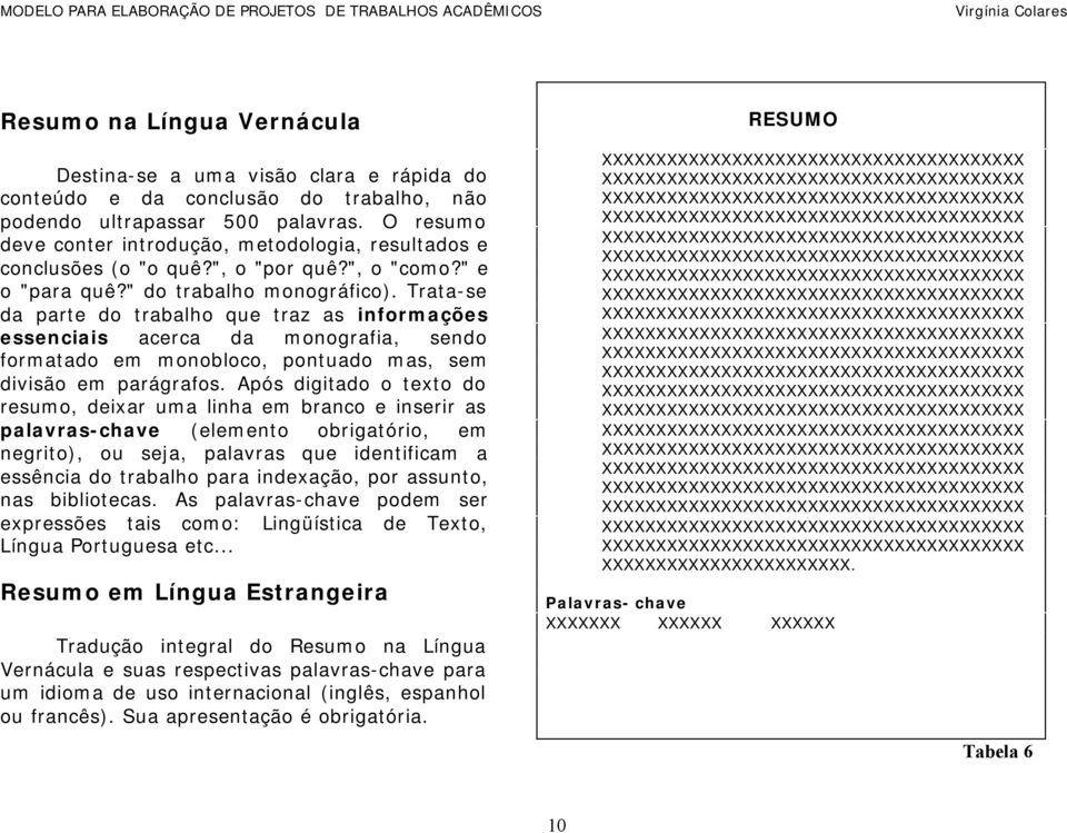 Trata-se da parte do trabalho que traz as informações essenciais acerca da monografia, sendo formatado em monobloco, pontuado mas, sem divisão em parágrafos.