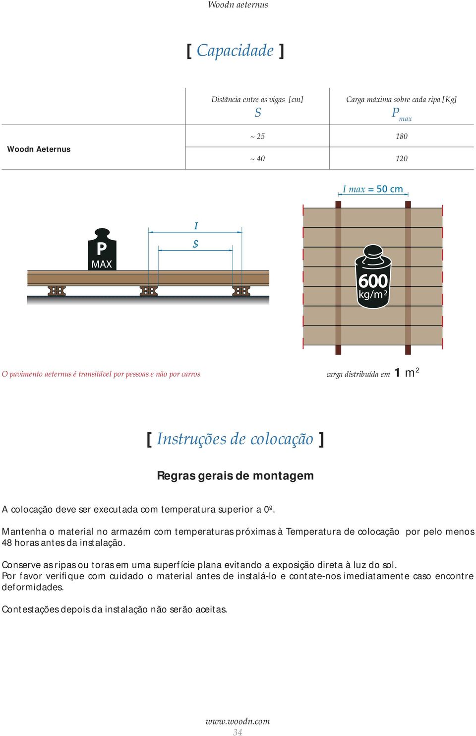 Mantenha o material no armazém com temperaturas próximas à Temperatura de colocação por pelo menos 48 horas antes da instalação.