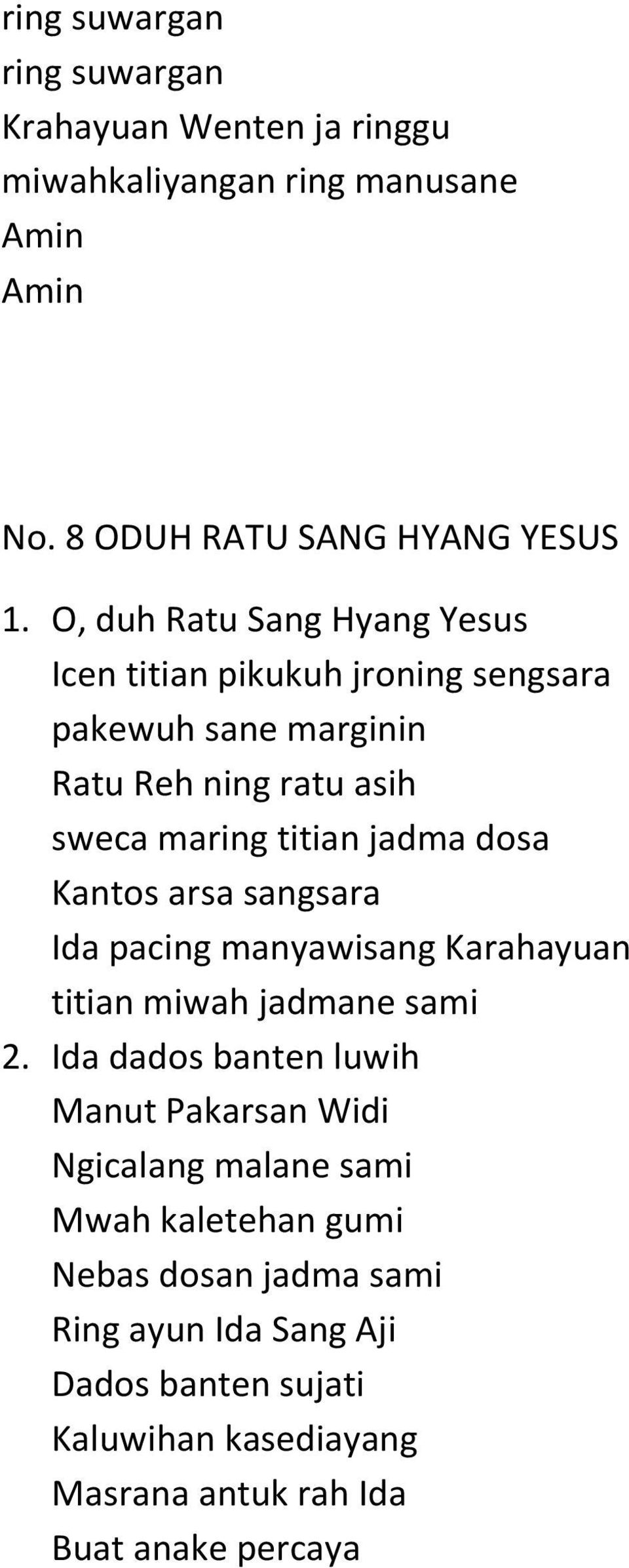 Kantos arsa sangsara Ida pacing manyawisang Karahayuan titian miwah jadmane sami 2.