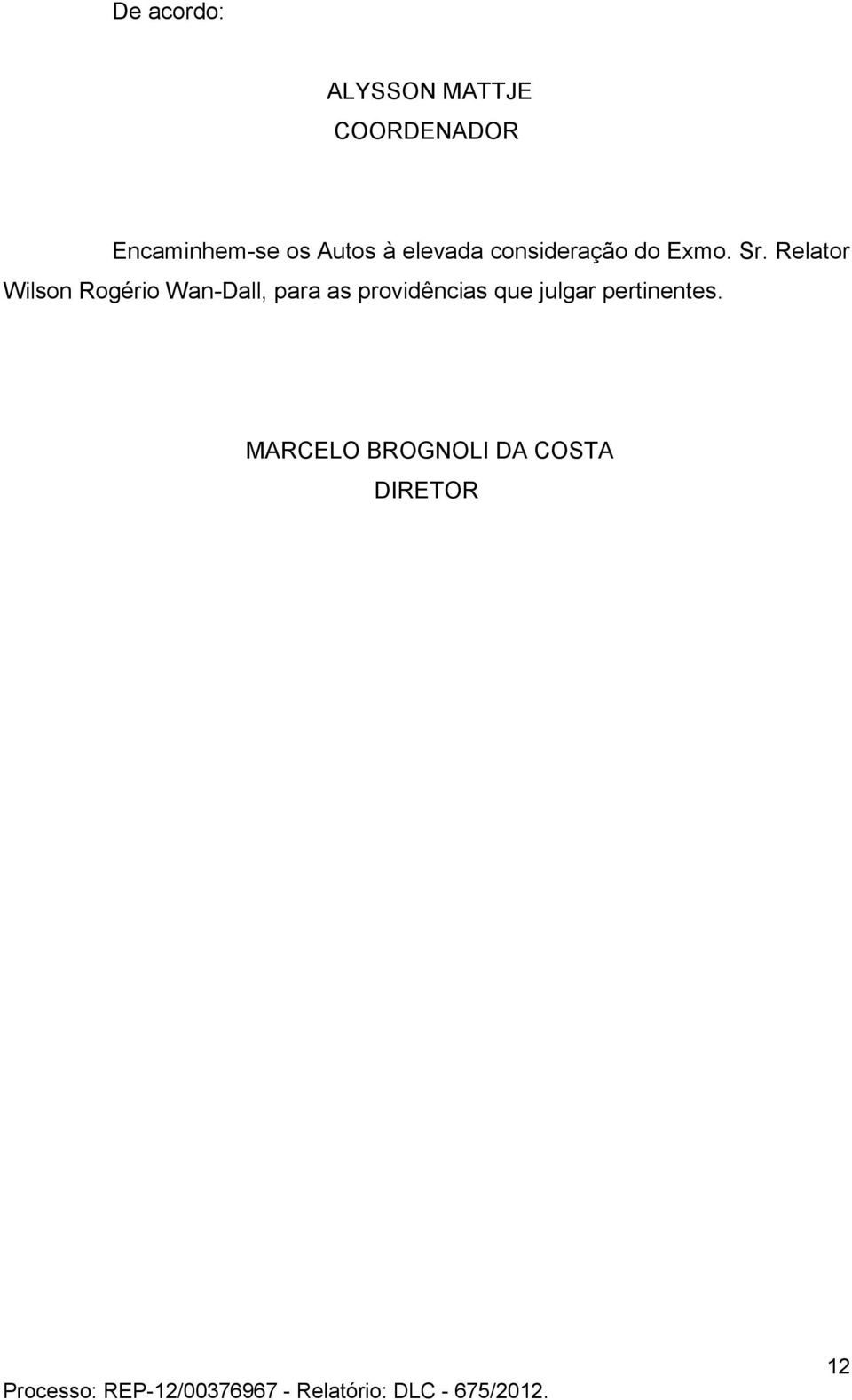 Relator Wilson Rogério Wan-Dall, para as
