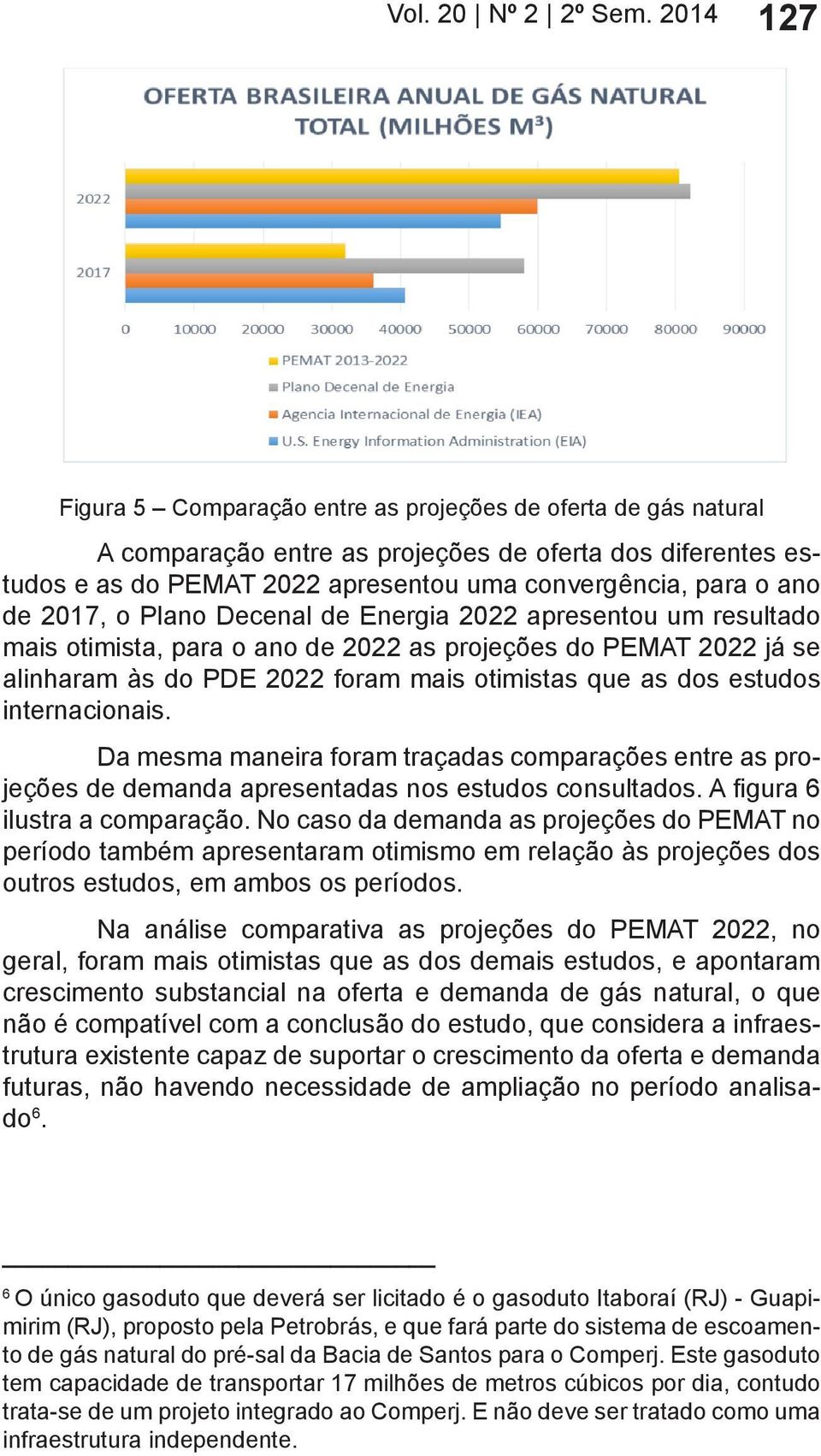 2017, o Plano Decenal de Energia 2022 apresentou um resultado mais otimista, para o ano de 2022 as projeções do PEMAT 2022 já se alinharam às do PDE 2022 foram mais otimistas que as dos estudos