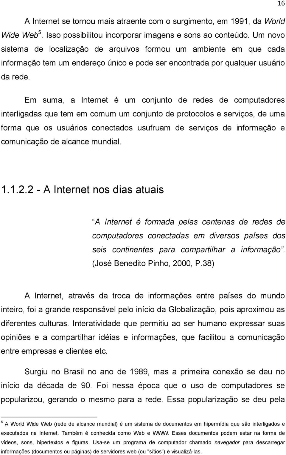 Em suma, a Internet é um conjunto de redes de computadores interligadas que tem em comum um conjunto de protocolos e serviços, de uma forma que os usuários conectados usufruam de serviços de