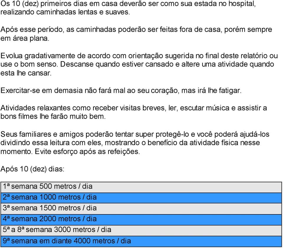 Descanse quando estiver cansado e altere uma atividade quando esta lhe cansar. Exercitar-se em demasia não fará mal ao seu coração, mas irá lhe fatigar.