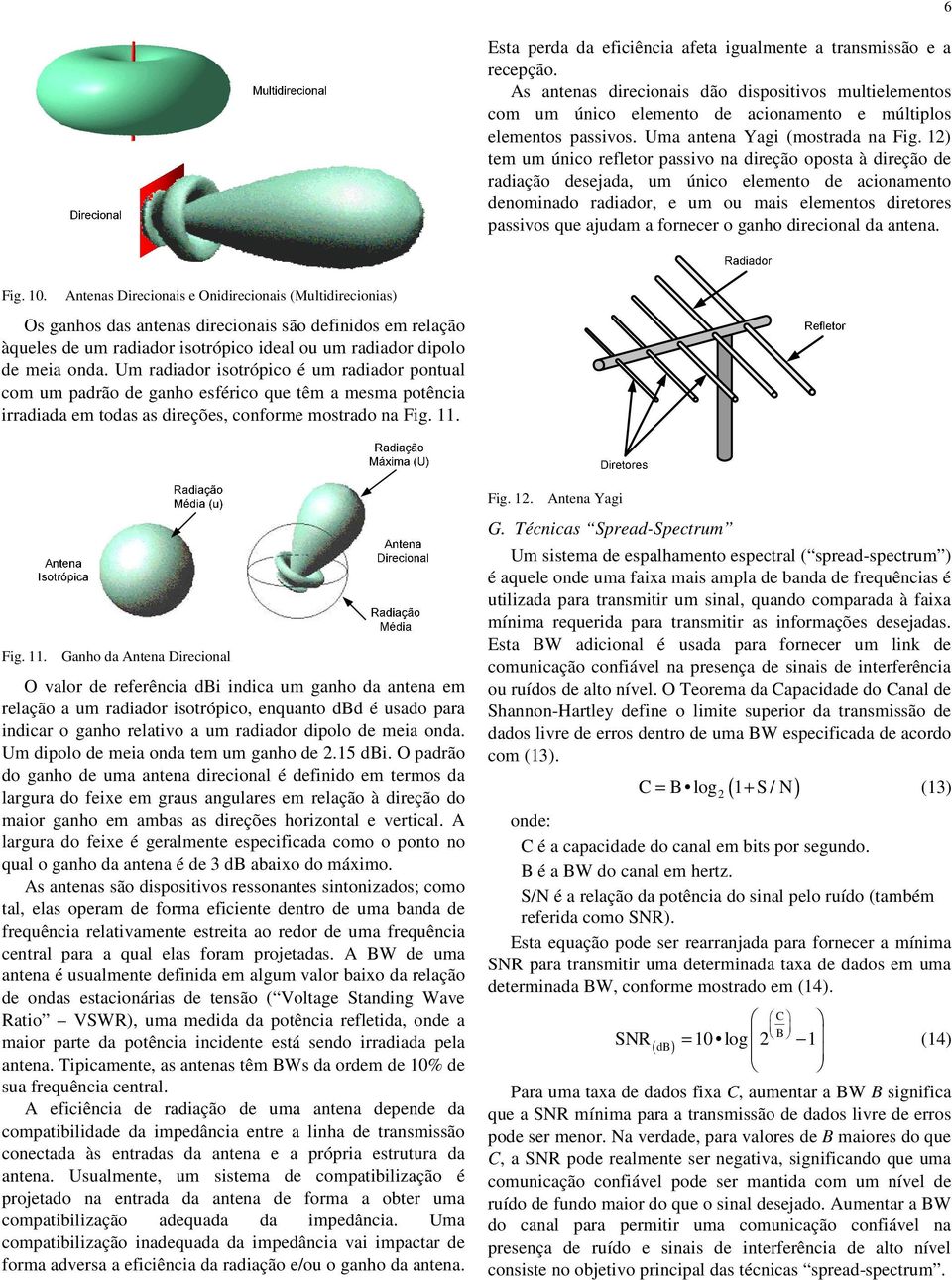 12) tem um único refletor passivo na direção oposta à direção de radiação desejada, um único elemento de acionamento denominado radiador, e um ou mais elementos diretores passivos que ajudam a