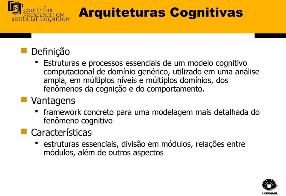 cognição e do comportamento.