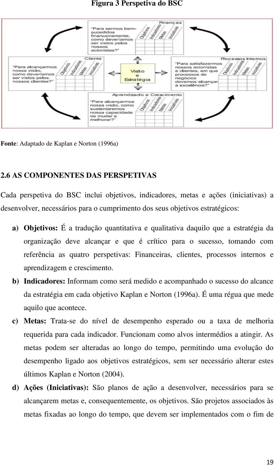 Objetivos: É a tradução quantitativa e qualitativa daquilo que a estratégia da organização deve alcançar e que é crítico para o sucesso, tomando com referência as quatro perspetivas: Financeiras,