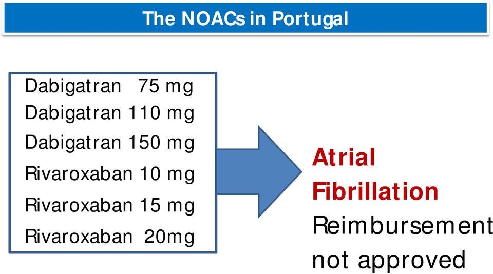 Rivaroxaban 10 mg Rivaroxaban 15 mg