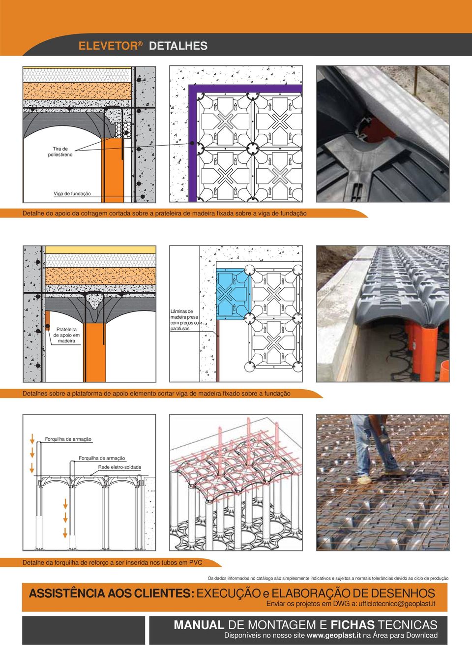 Detalhe da forquilha de reforço a ser inserida nos tubos em PVC Os dados informados no catálogo são simplesmente indicativos e sujeitos a normais tolerâncias devido ao ciclo de produção ASSISTÊNCIA