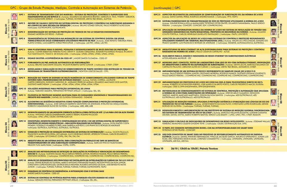 ÁRVORE DE FALHAS E DEFEITOS DO SISTEMA DIGITAL DE PROTEÇÃO E CONTROLE DA SUBESTAÇÃO MIRANDA II AO LONGO DE UMA DÉCADA EM OPERAÇÃO Autores: BRUNO GOMES GERUDE; PAULO ROBERTO ALVES SILVA Instituições: