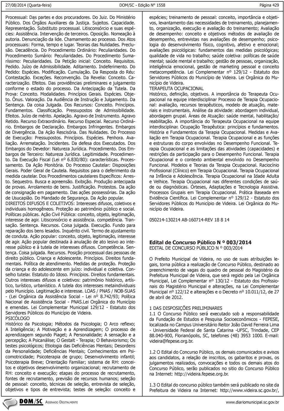 Lei Complementar Municipal 129/12 - Estatuto dos PSICÓLOGO - - - - - metacompetência.