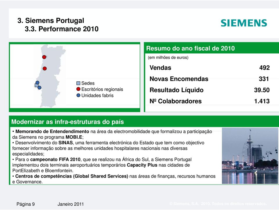 E; Desenvolvimento do SINAS, uma ferramenta electrónica do Estado que tem como objectivo fornecer informação sobre as melhores unidades hospitalares nacionais nas diversas especialidades; Para o