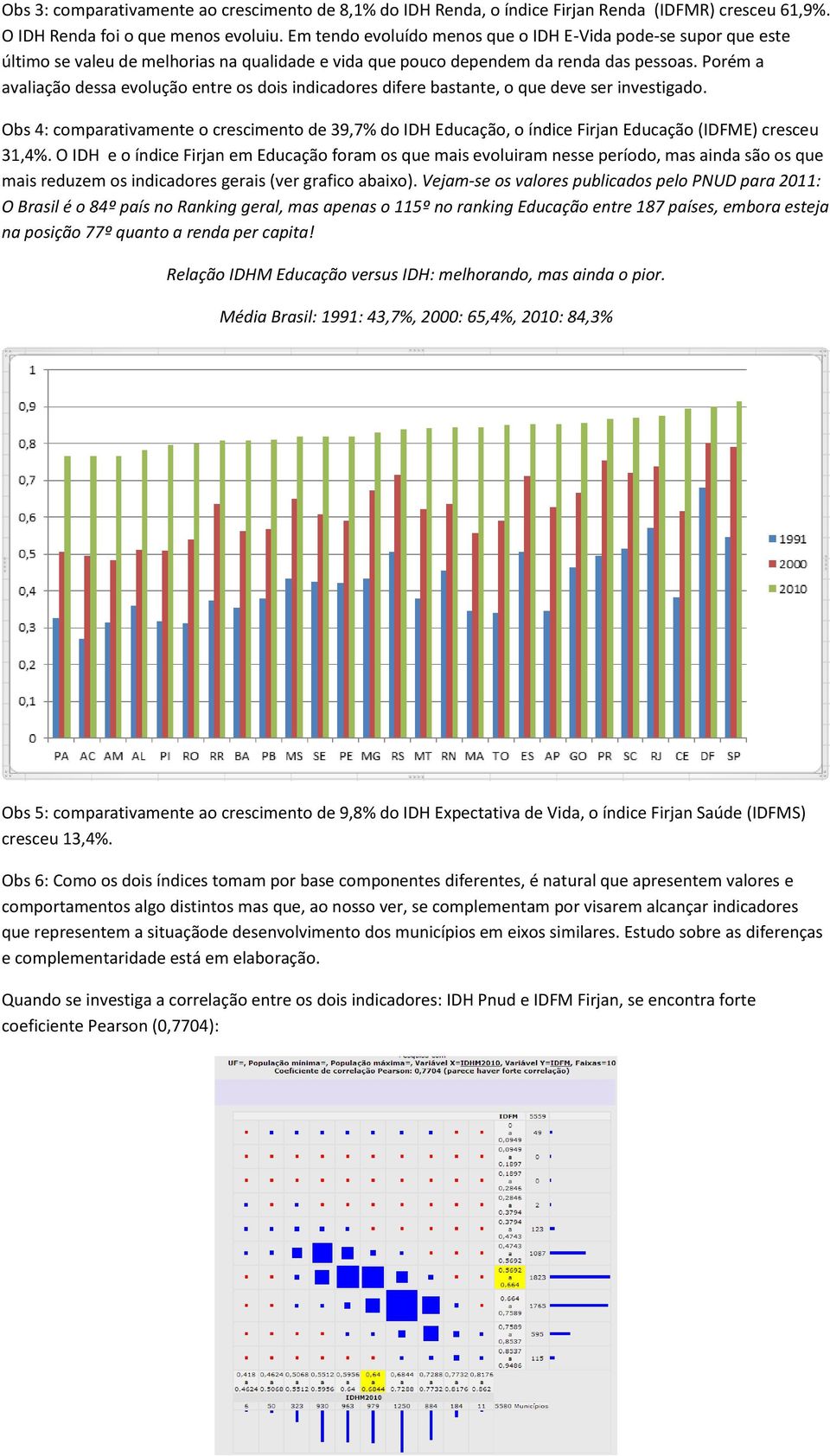 Porém a avaliação dessa evolução entre os dois indicadores difere bastante, o que deve ser investigado.