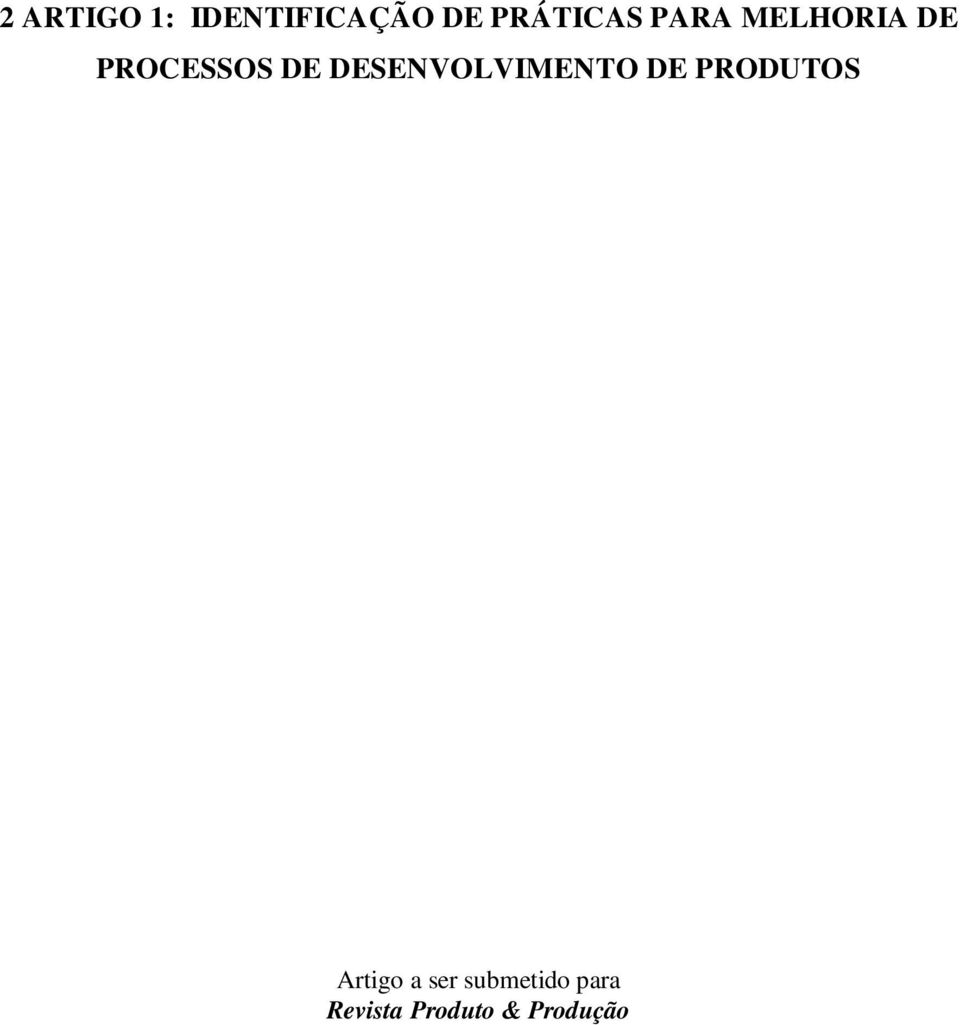 DESENVOLVIMENTO DE PRODUTOS Artigo a