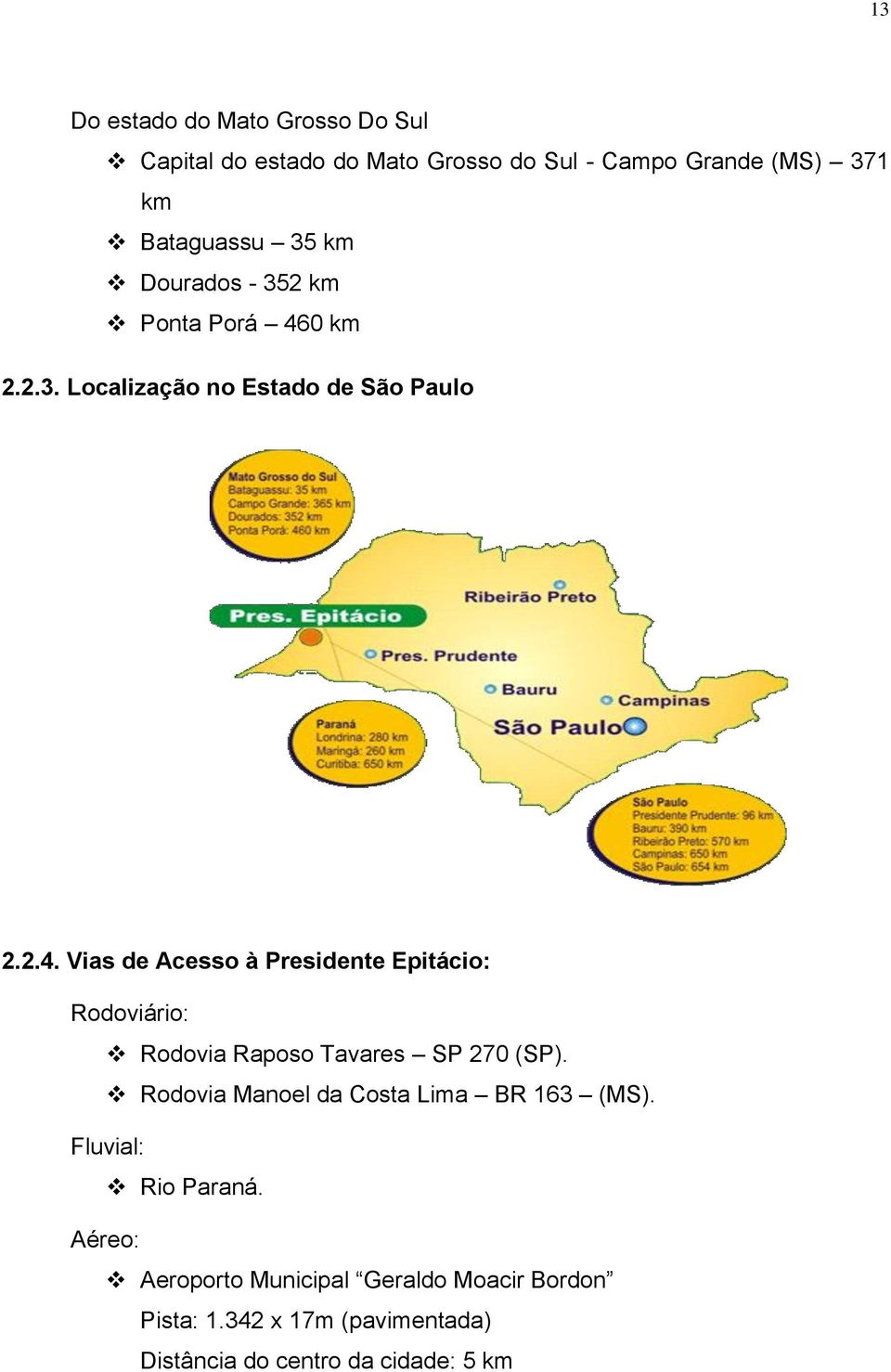 0 km 2.2.3. Localização no Estado de São Paulo 2.2.4.