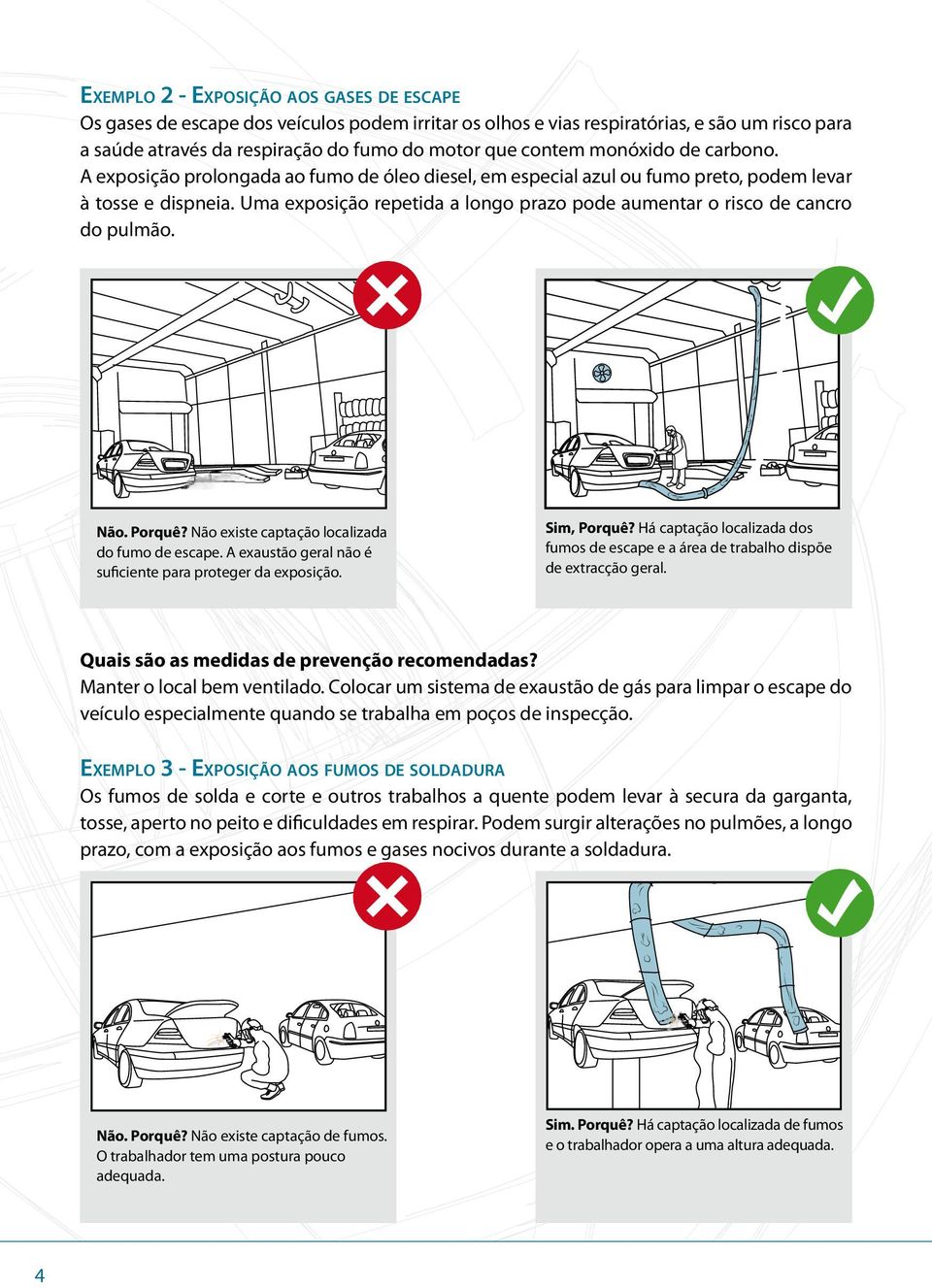 Uma exposição repetida a longo prazo pode aumentar o risco de cancro do pulmão. Não. Porquê? Não existe captação localizada do fumo de escape.