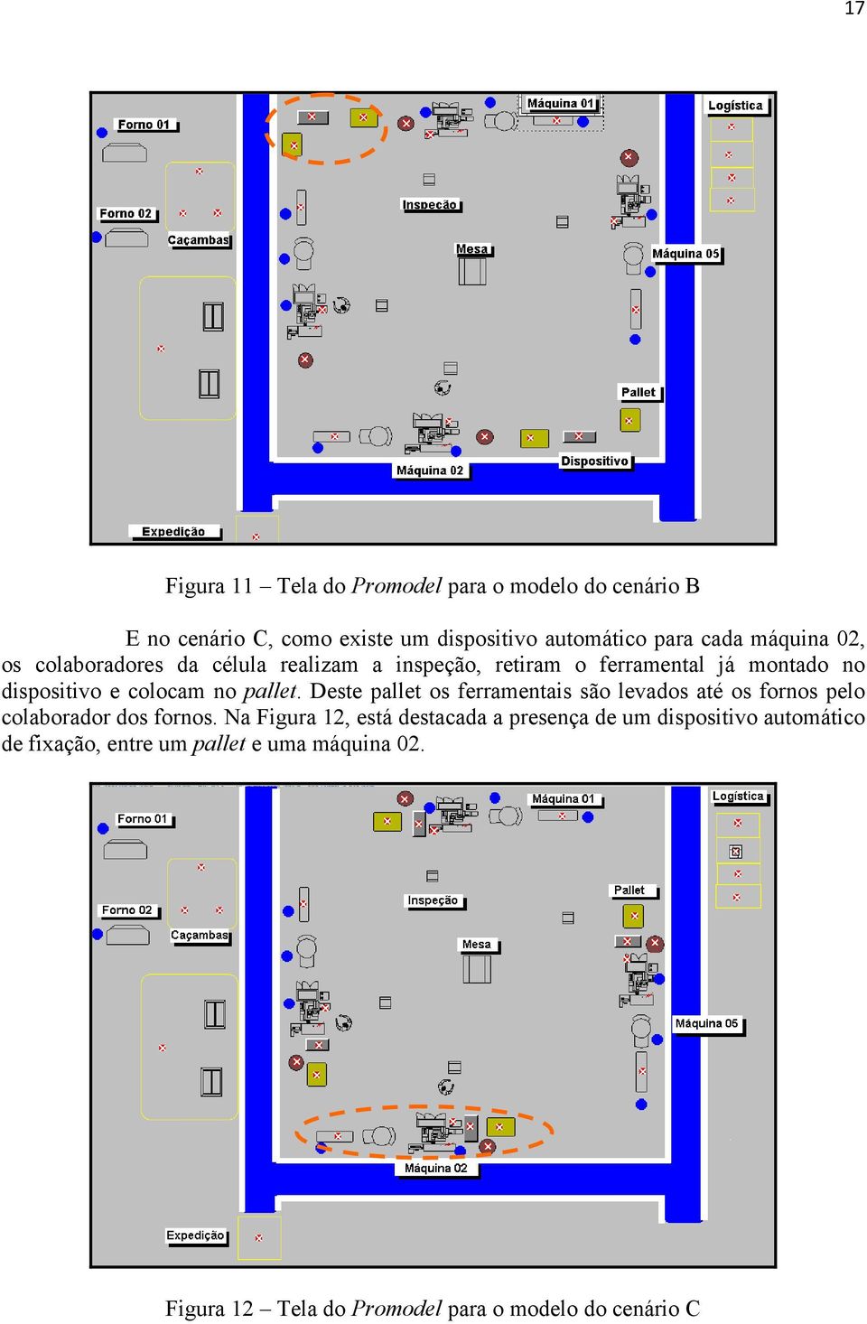 pallet. Deste pallet os ferramentais são levados até os fornos pelo colaborador dos fornos.