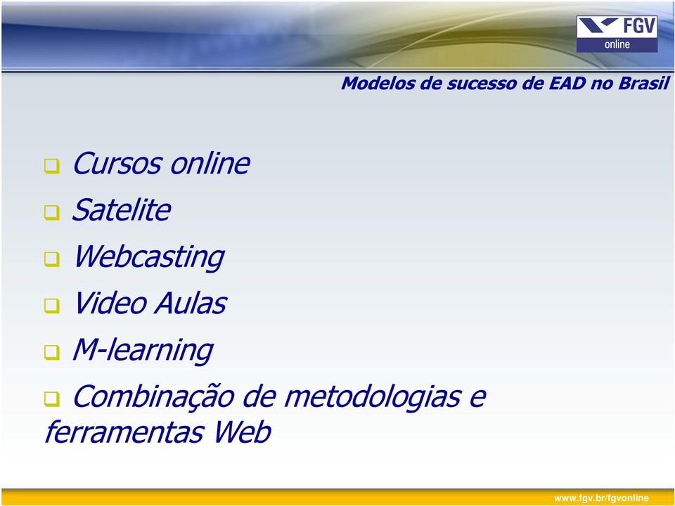 Webcasting Video Aulas M-learning