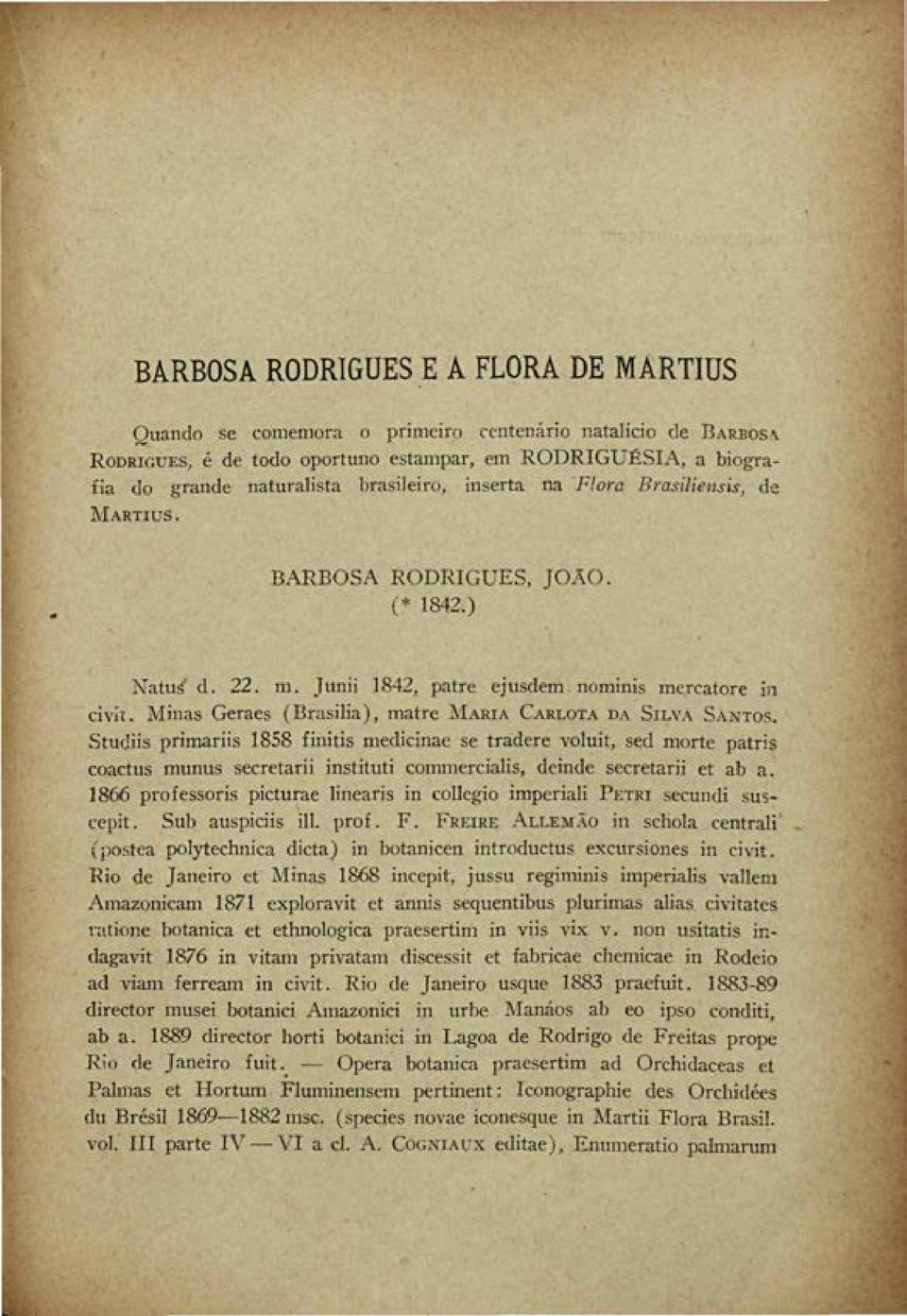 Minas Geraes (Brasília), matre MARIA CARLOTA DA SILVA SANTOS.