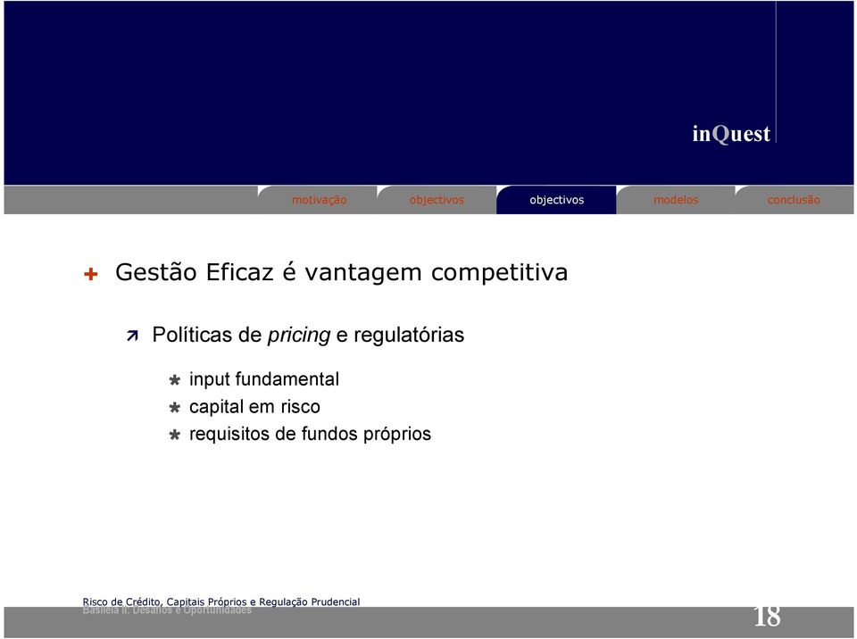 regulatórias input fundamental