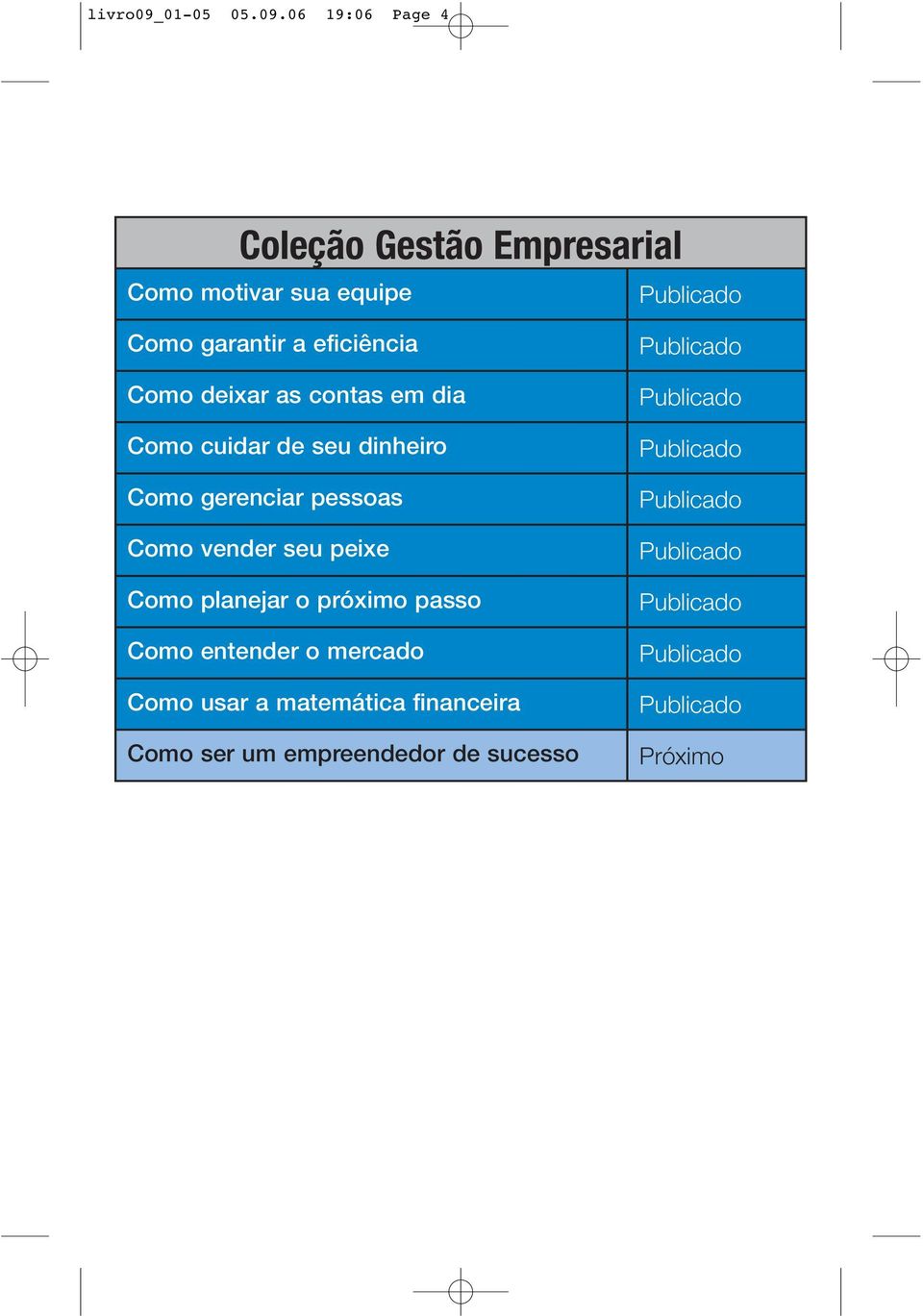 06 19:06 Page 4 Coleção Gestão Empresarial Como motivar sua equipe Publicado Como garantir a eficiência Como