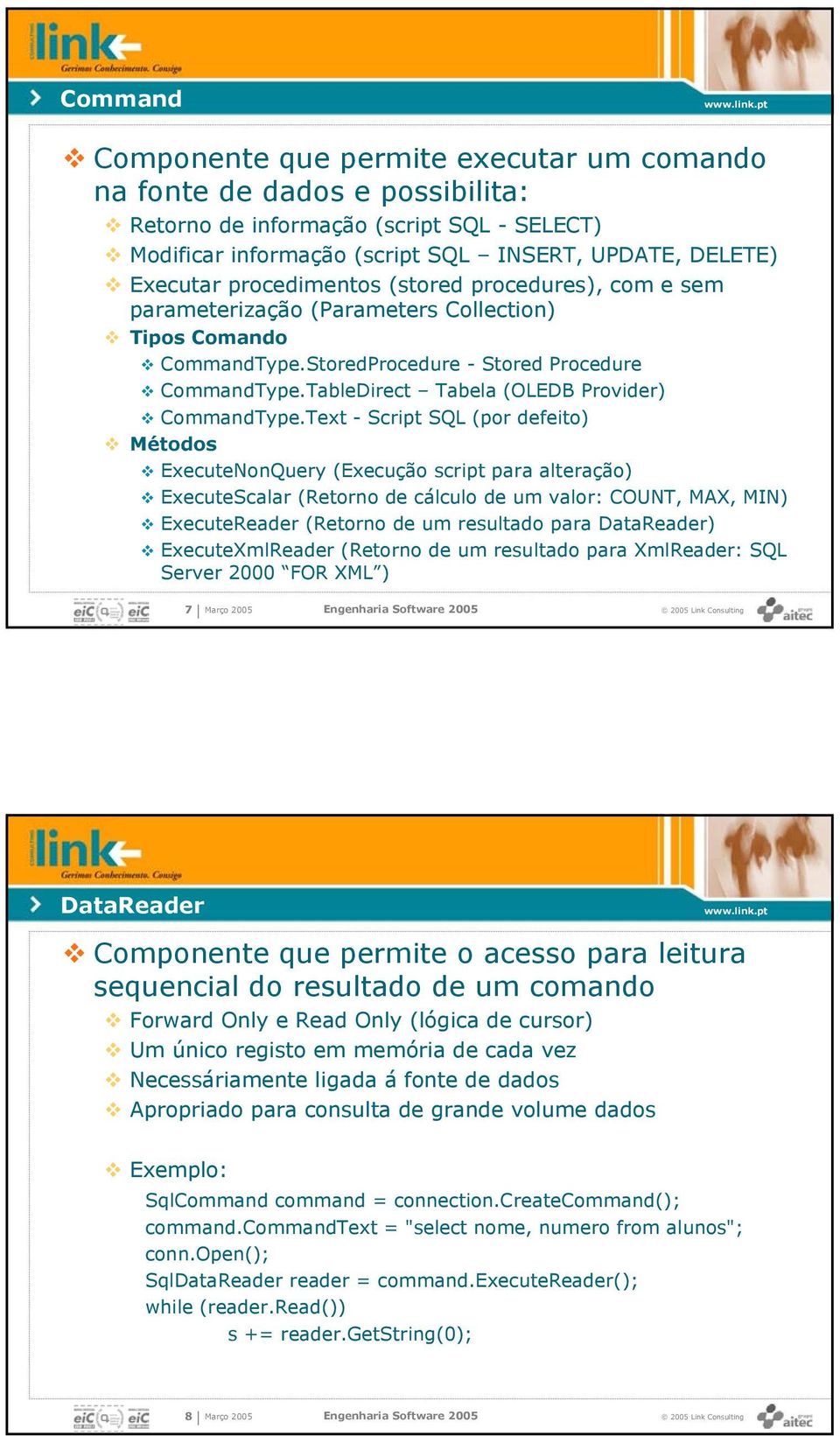 TableDirect Tabela (OLEDB Provider) CommandType.