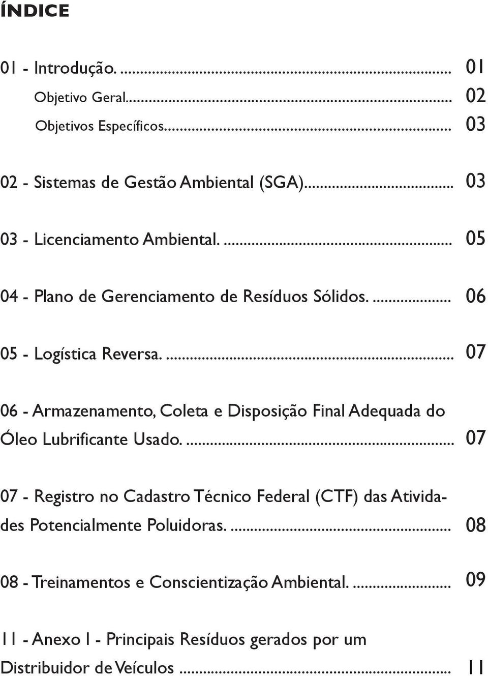 ... 05 06 07 06 - Armazenameno, Colea e Disposição Final Adequada do Óleo Lubrificane