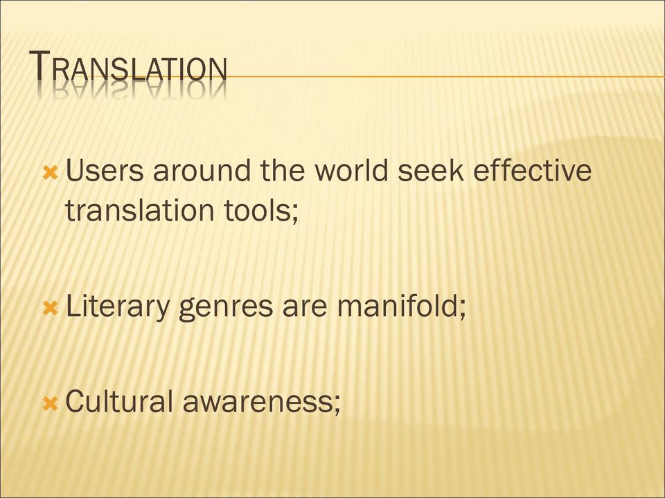 translation tools; Literary