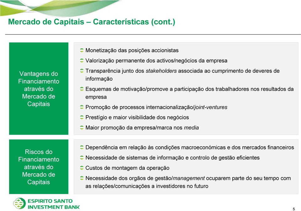 ao cumprimento de deveres de informação Esquemas de motivação/promove a participação dos trabalhadores nos resultados da empresa Promoção de processos internacionalização/joint-ventures Prestígio e