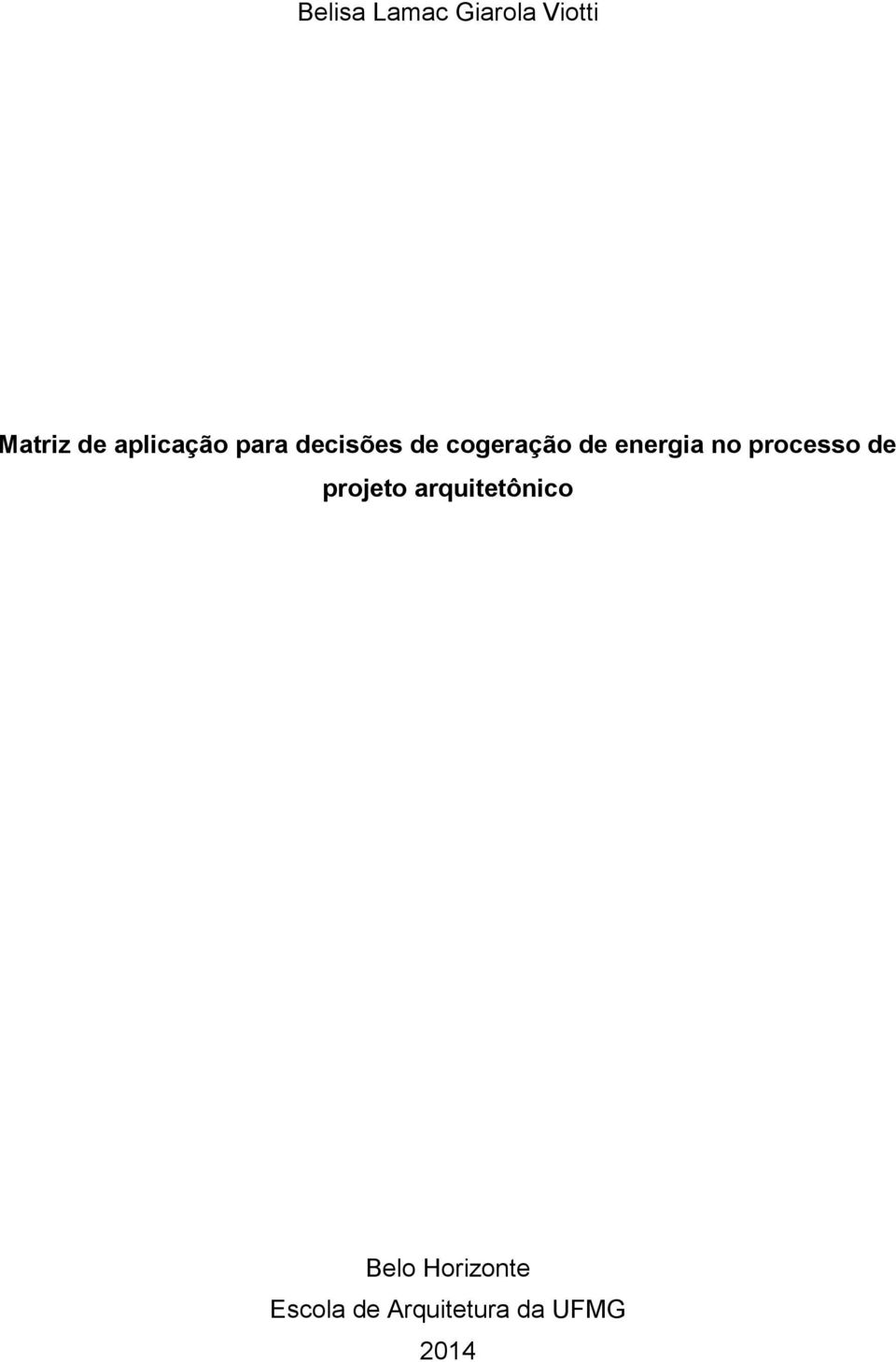 energia no processo de projeto