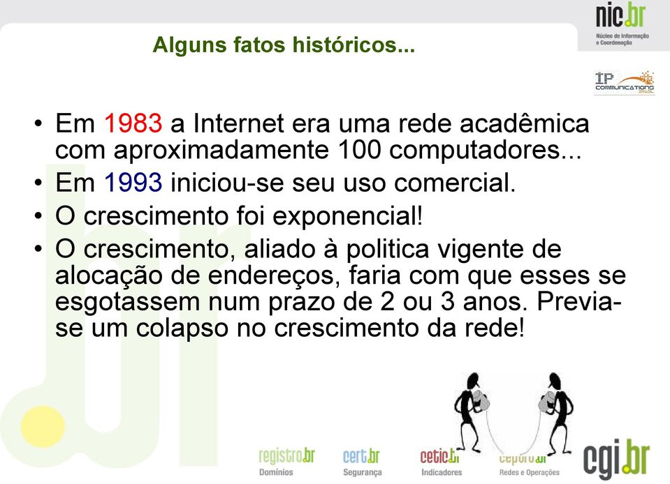 .. Em 1993 iniciou-se seu uso comercial. O crescimento foi exponencial!