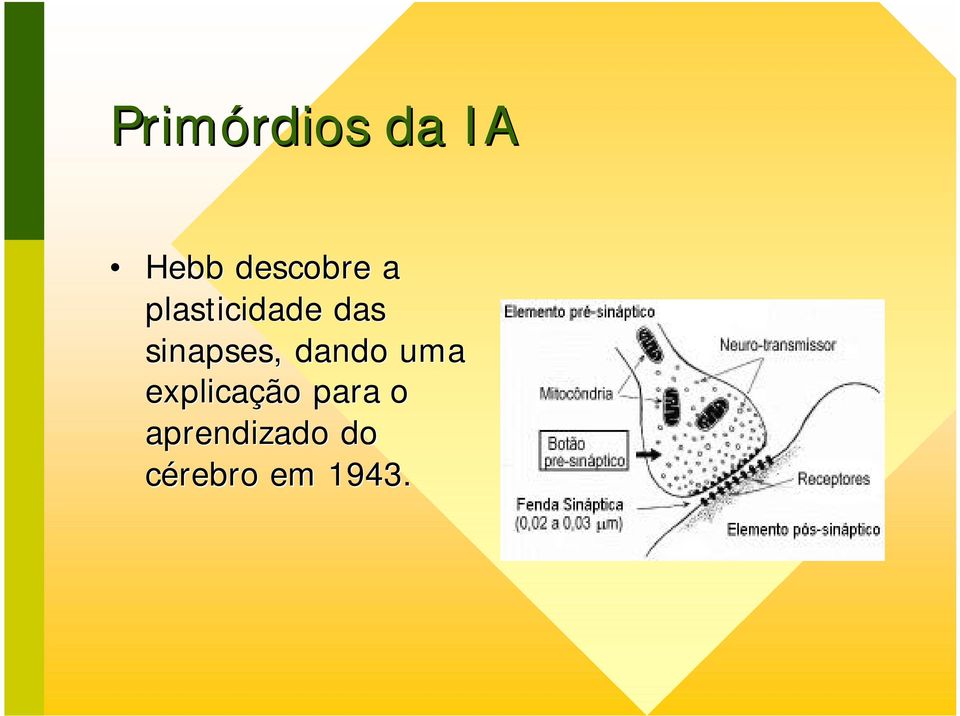 sinapses, dando uma