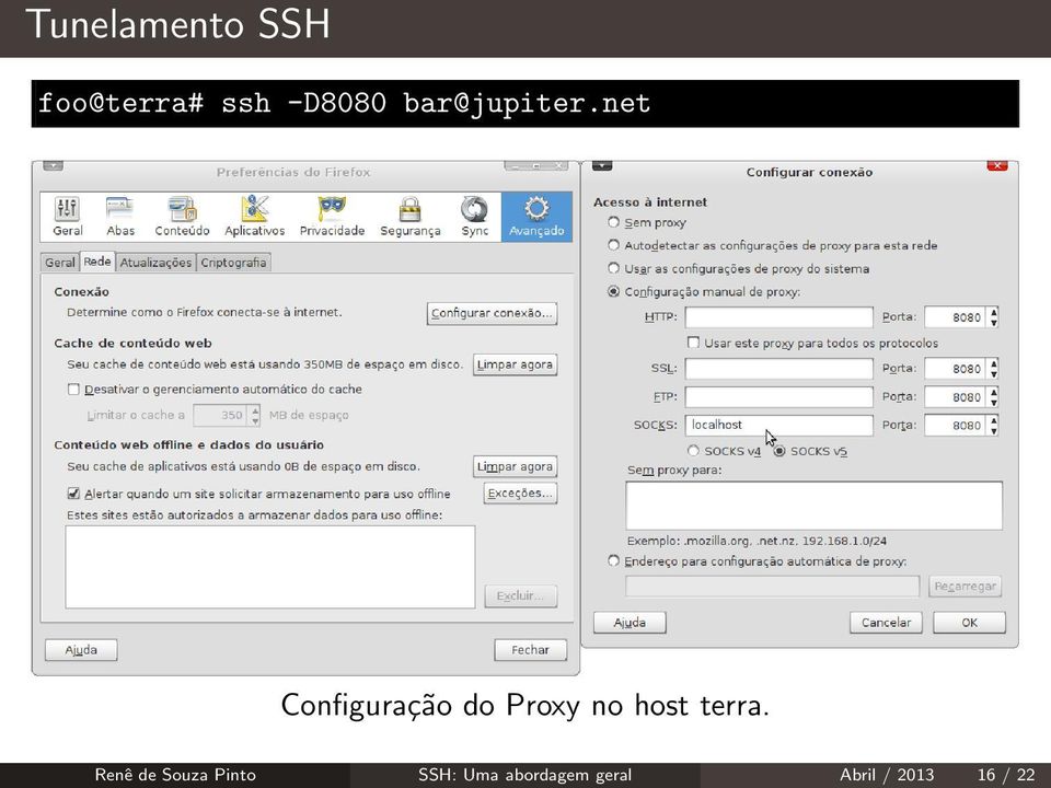 net Configuração do Proxy no host
