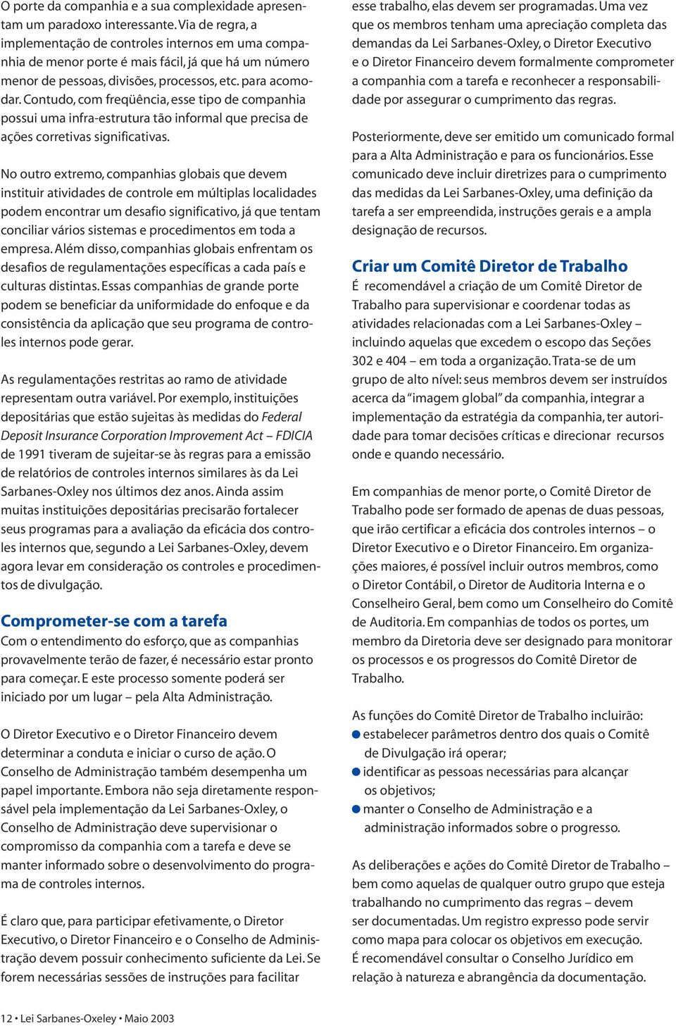 Contudo, com freqüência, esse tipo de companhia possui uma infra-estrutura tão informal que precisa de ações corretivas significativas.