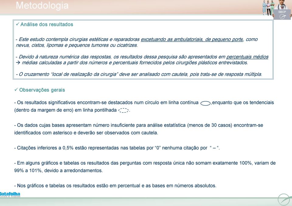 plásticos entrevistados. O cruzamento local de realização da cirurgia deve ser analisado com cautela, pois trata se de resposta múltipla.