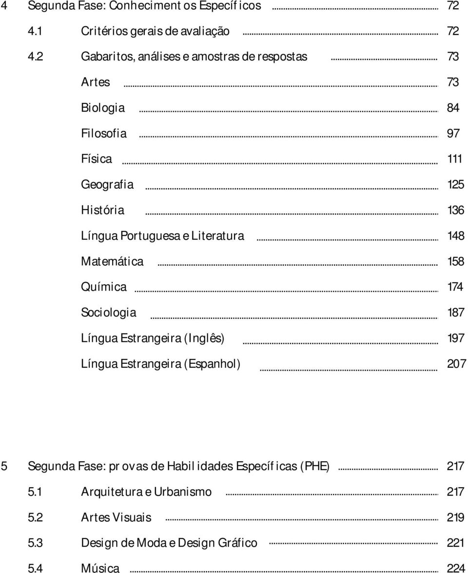 Portuguesa e Literatura 148 Matemática 158 Química 174 Sociologia 187 Língua Estrangeira (Inglês) 197 Língua Estrangeira