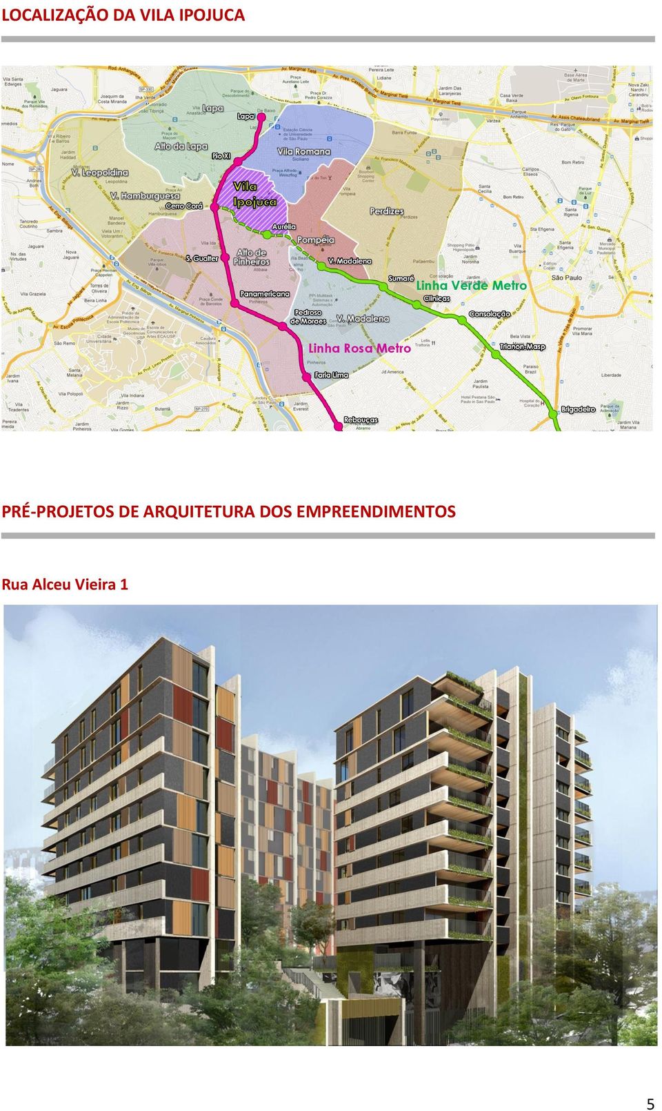 Metro PRÉ-PROJETOS DE