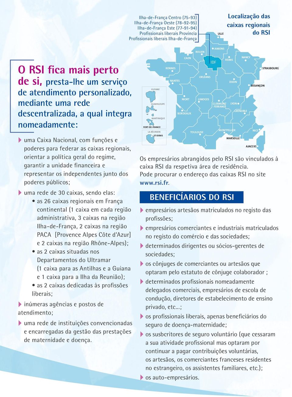 com funções e poderes para federar as caixas regionais, orientar a política geral do regime, garantir a unidade financeira e representar os independentes junto dos poderes públicos; } uma rede de 30