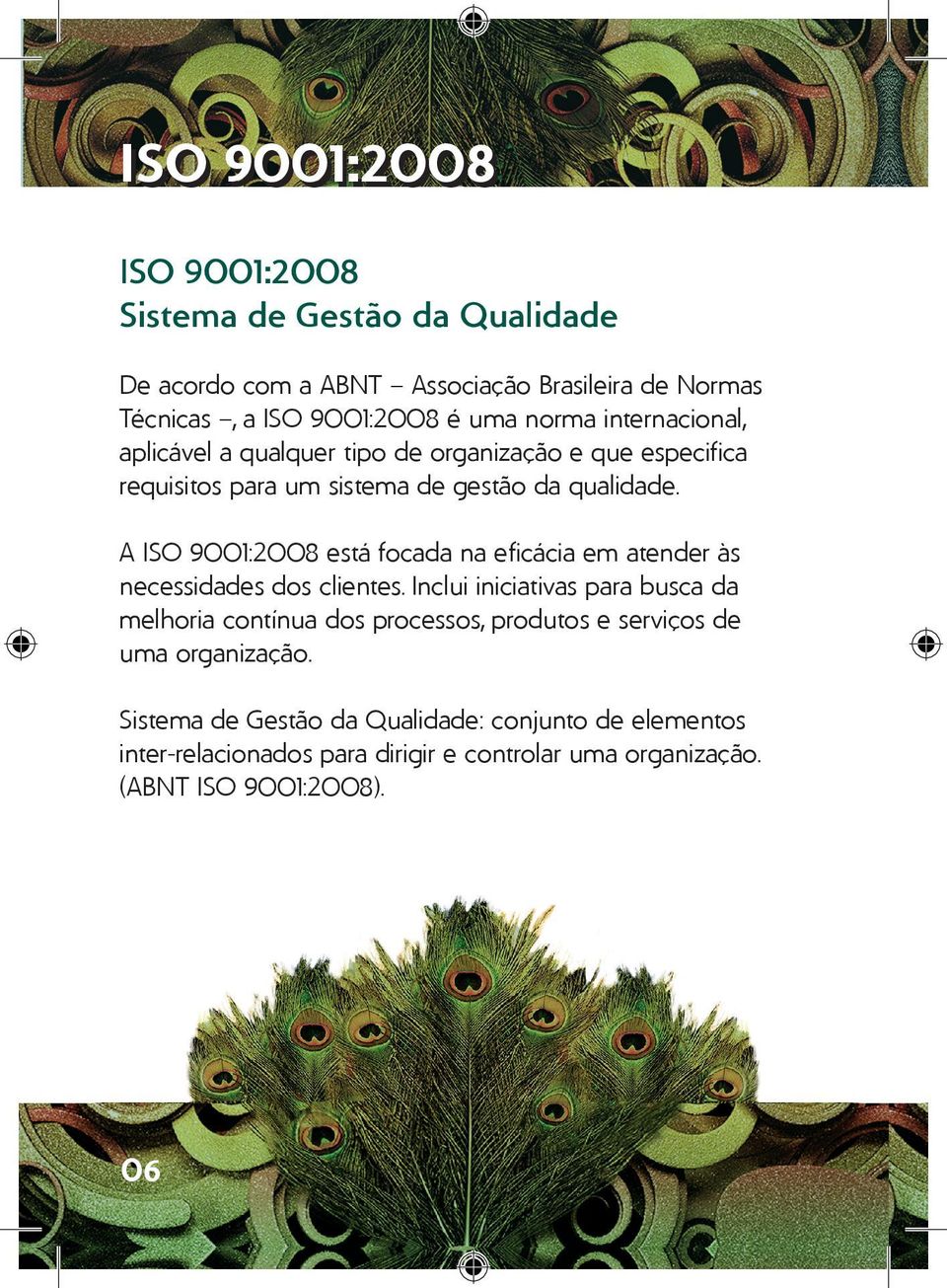 A ISO 9001:2008 está focada na eficácia em atender às necessidades dos clientes.