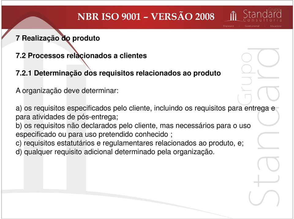 Processos relacionados a clientes 7.2.