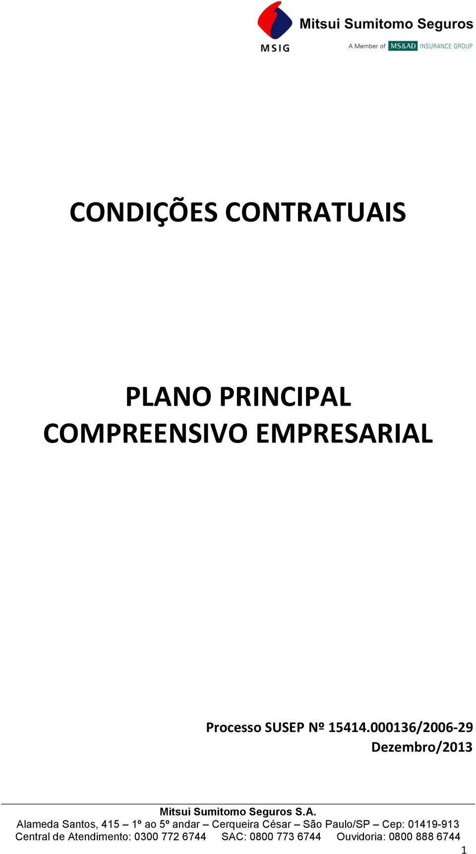 EMPRESARIAL Processo SUSEP Nº