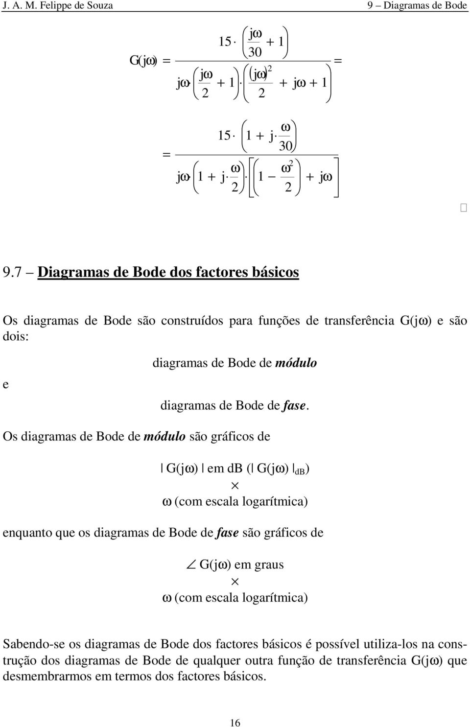 diagramas de Bode de fase.