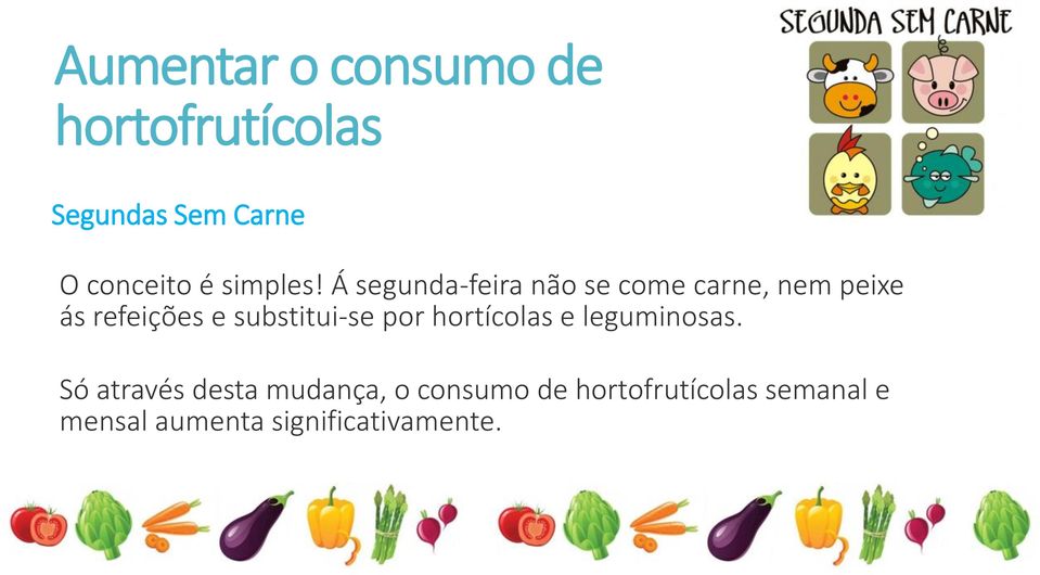 Á segunda-feira não se come carne, nem peixe ás refeições e