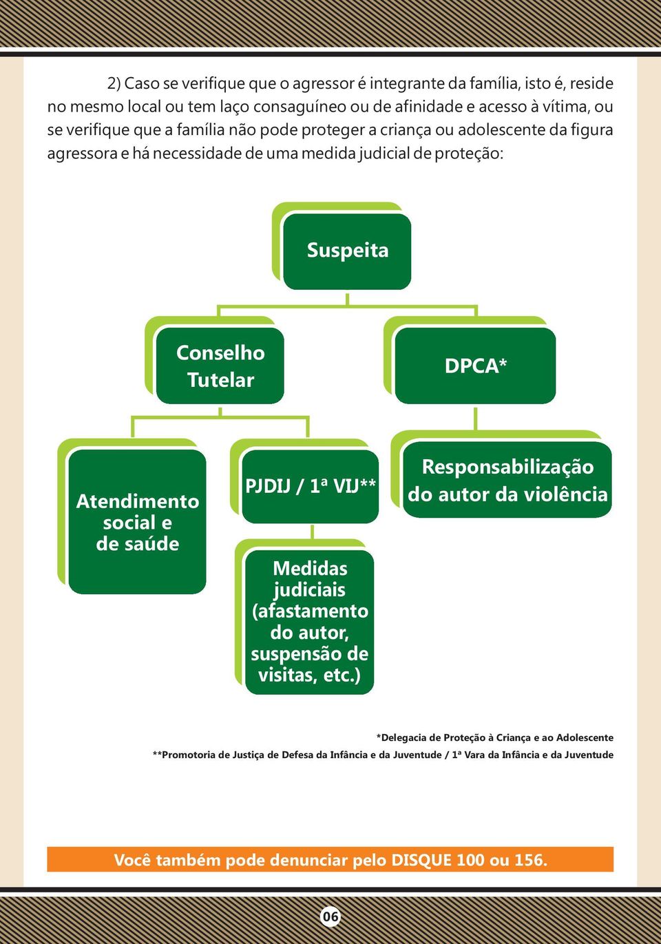 social e de saúde PJDIJ / 1ª VIJ** Medidas judiciais (afastamento do autor, suspensão de visitas, etc.