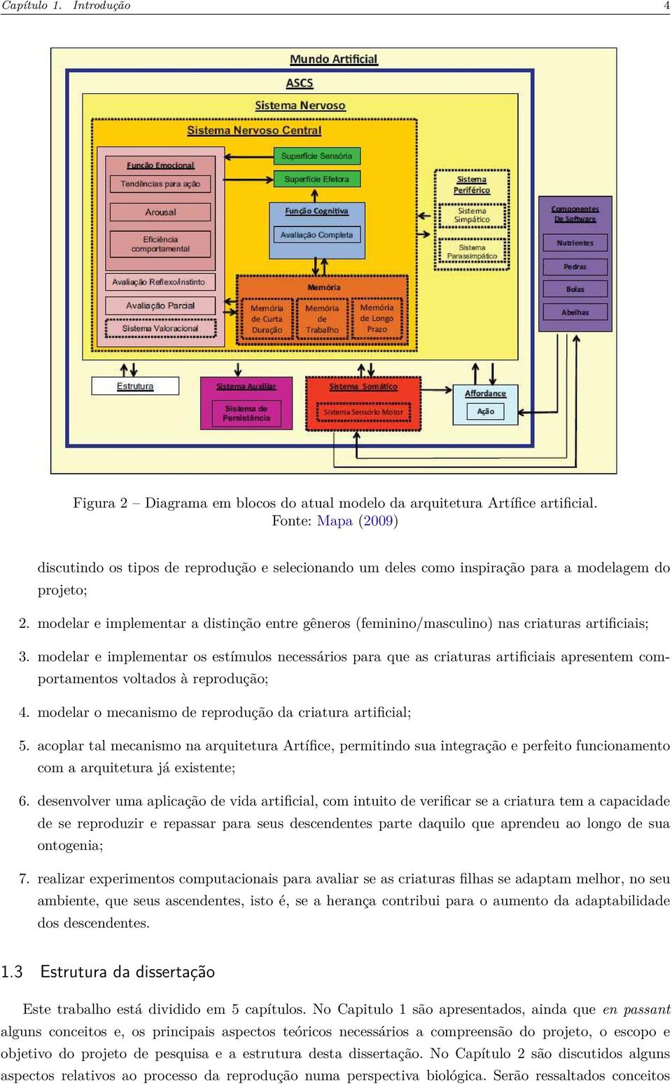 modelar e implementar a distinção entre gêneros (feminino/masculino) nas criaturas artificiais; 3.