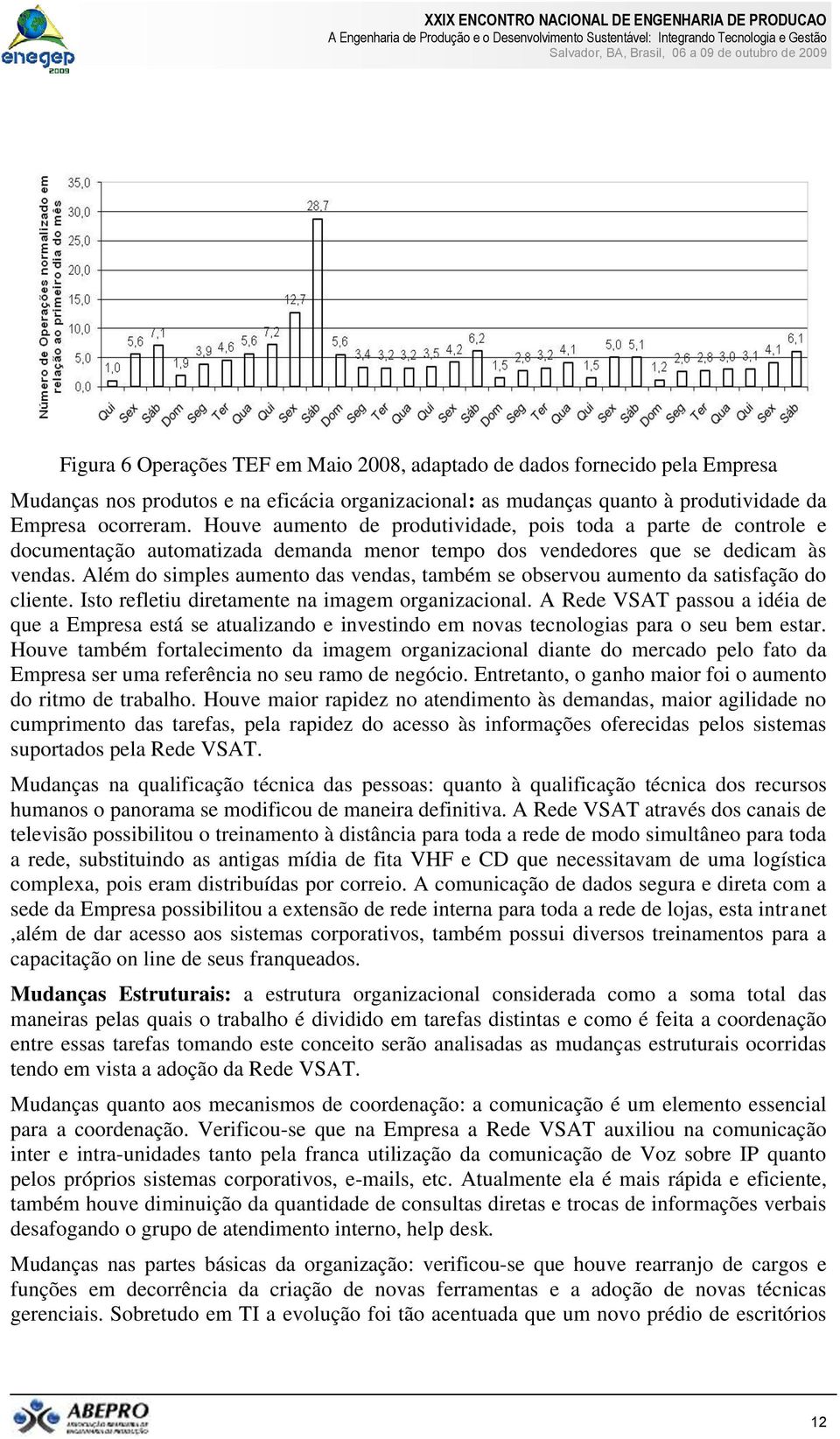 Além do simples aumento das vendas, também se observou aumento da satisfação do cliente. Isto refletiu diretamente na imagem organizacional.