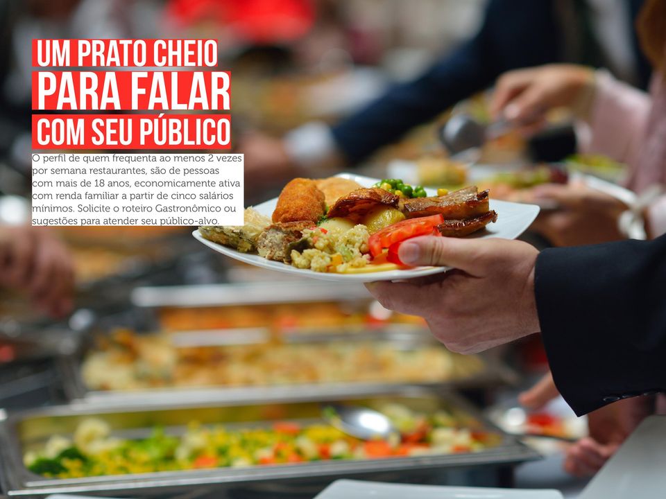 Solicite o roteiro Gastronômico ou sugestões para atender seu público-alvo. O que ANUNCIAR?